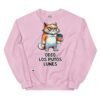 Sudadera divertida de gatos. ODIO LOS LUNES. Ideal para mostrar tu odio por el peor día de la semana. Color rosa