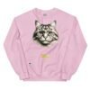 Sudadera divertida el gato de DA VINCI. Sudadera original inspirada en el estilo del artista. Para amantes del arte y los gatos. Color rosa