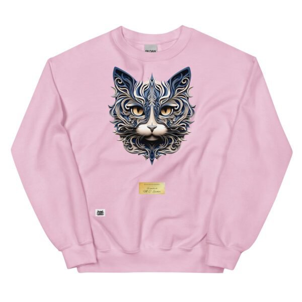 Sudadera divertida el gato de ESCHER. Sudadera original inspirada en el estilo del artista. Para amantes del arte y los gatos. Color rosa