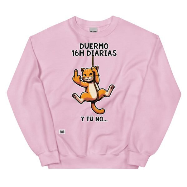 Sudadera gato DUERMO 16H DIARIAS Y TÚ NO