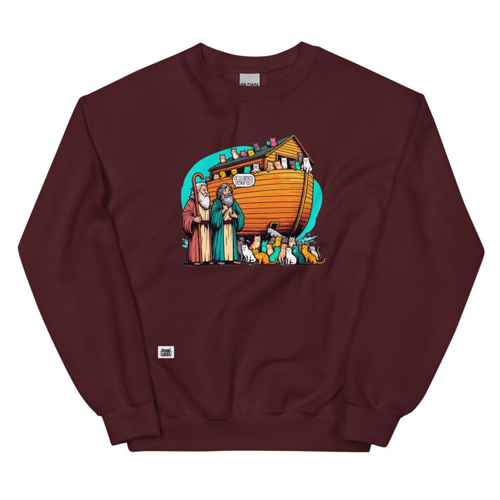 Sudadera gatos ARCA DE NOE marrón
