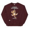 Sudadera divertida de gatos. DUERMO 16H DIARIAS Y TÚ NO. Sudaderas originales para amantes de los gatos. Color marrón