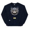 Sudadera divertida el gato de ESCHER. Sudadera original inspirada en el estilo del artista. Para amantes del arte y los gatos. Color azul marino