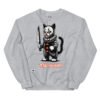 Sudadera gato TE KILL YOU LA VIDA gris