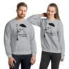 Sudadera divertida de gatos. MAULLANDO BAJO LA LLUVIA. Inspirada en la icónica película Cantando bajo la lluvia de 1952.  Color gris. Pareja