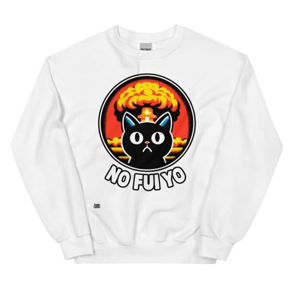 Sudadera gato NO FUI YO blanco