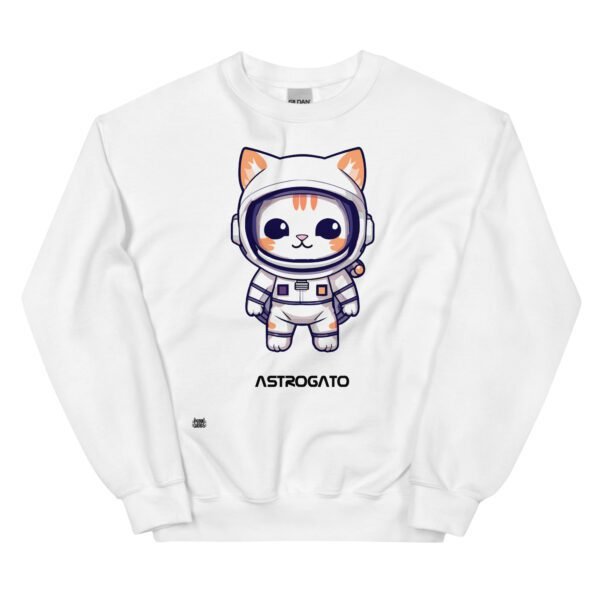 Sudadera gato astronauta ASTROGATO blanco