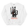 Sudadera gato TE KILL YOU LA VIDA blanco