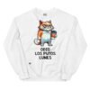 Sudadera divertida de gatos. ODIO LOS LUNES. Ideal para mostrar tu odio por el peor día de la semana. Color blanco