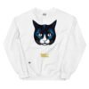 Sudadera divertida el gato de MAGRITTE. Sudadera original inspirada en el estilo del artista. Para amantes del arte y los gatos. Color blanco