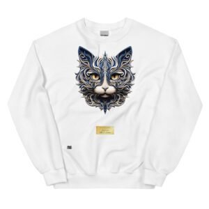Sudadera divertida el gato de ESCHER. Sudadera original inspirada en el estilo del artista. Para amantes del arte y los gatos. Color blanco