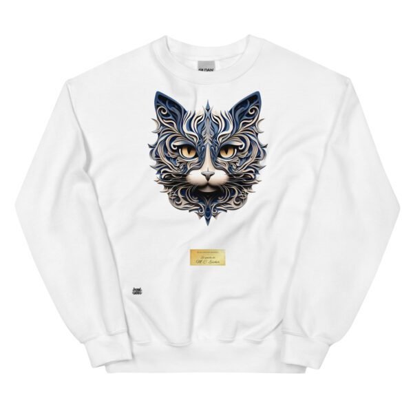 Sudadera divertida el gato de ESCHER. Sudadera original inspirada en el estilo del artista. Para amantes del arte y los gatos. Color blanco