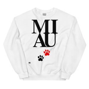 Sudadera original MIAU. Inspirada en el icónico logo de Nueva York LOVE. Sudaderas divertidas para amantes de los gatos. Color blanco