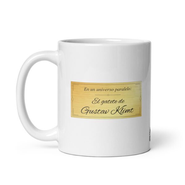 Taza el gato de KLIMT. Taza original inspirada en el estilo del artista. Color Blanco