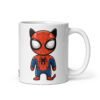 Taza divertida SpiderCat. Inspirada en Spider Man. Gato disfrazado de Spider Man. Ideal para regalo original. Color Blanco