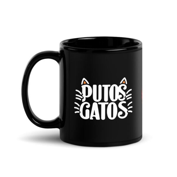 Taza negra de gatos original Purrasic Park. Parodia gatuna de Jurasic Park 