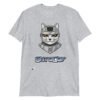 Camiseta original GATOCOP. El gato policía. Basada en la película Robocop. Color gris