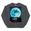 Sudadera divertida gatete, el gato extraterrestre. Parodia gatuna de ET el Extraterrestre de 1982. Color gris oscuro