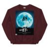 Sudadera divertida gatete, el gato extraterrestre. Parodia gatuna de ET el Extraterrestre de 1982. Color marrón