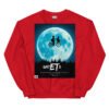 Sudadera divertida gatete, el gato extraterrestre. Parodia gatuna de ET el Extraterrestre de 1982. Color rojo