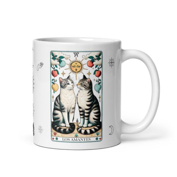 Taza gato tarot Le Gatot carta Los Amantes