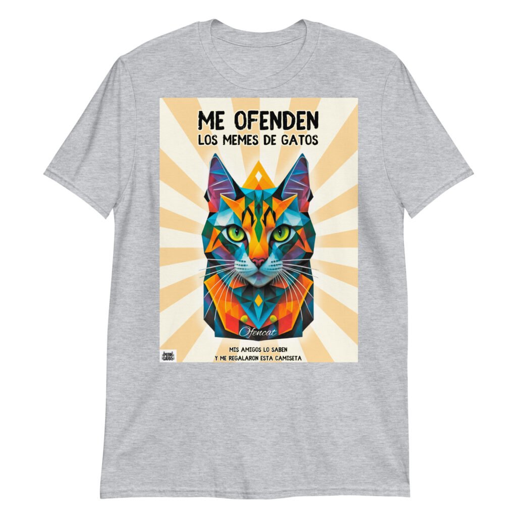 Camiseta divertida me ofenden los memes de gatos y mis amigos me regalaron esta camiseta color gris