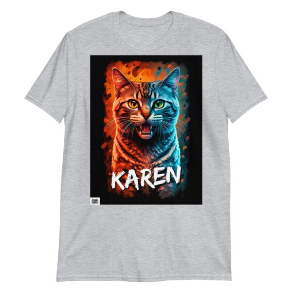 Camiseta original para regalo de gatos Karen gris