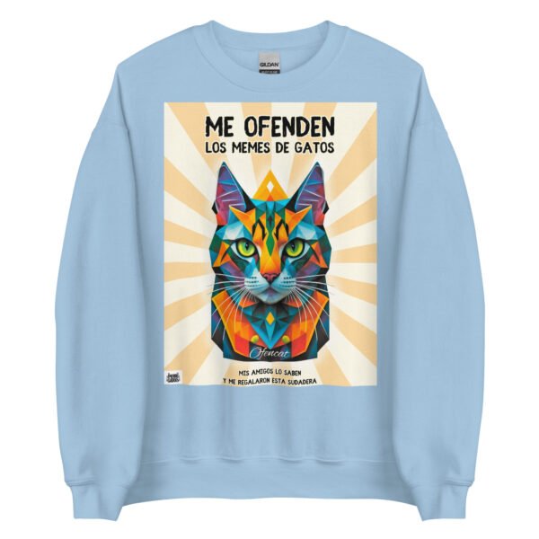 Sudadera divertida me ofenden los memes de gatos y mis amigos me regalaron esta sudadera color azul