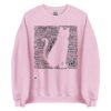 Sudadera rosa gato en diferentes idiomas tinta negra