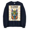 Sudadera divertida me ofenden los memes de gatos y mis amigos me regalaron esta sudadera color azul marino
