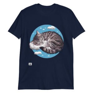 Camiseta Gato Dormido Nubes