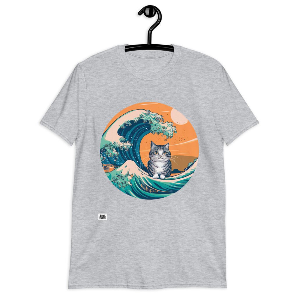 Camiseta Ola Japonesa Gato