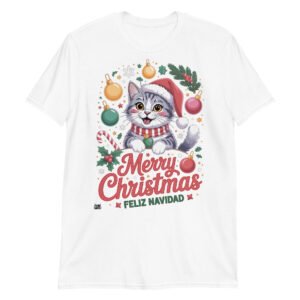 Camiseta Gato Merry Christmas