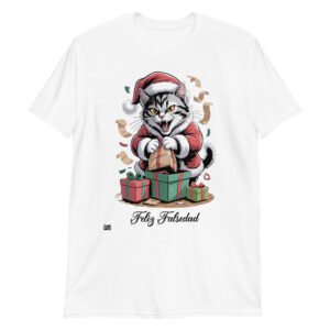 Camiseta Gato Feliz Falsedad