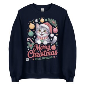 Sudadera Gato Merry Christmas