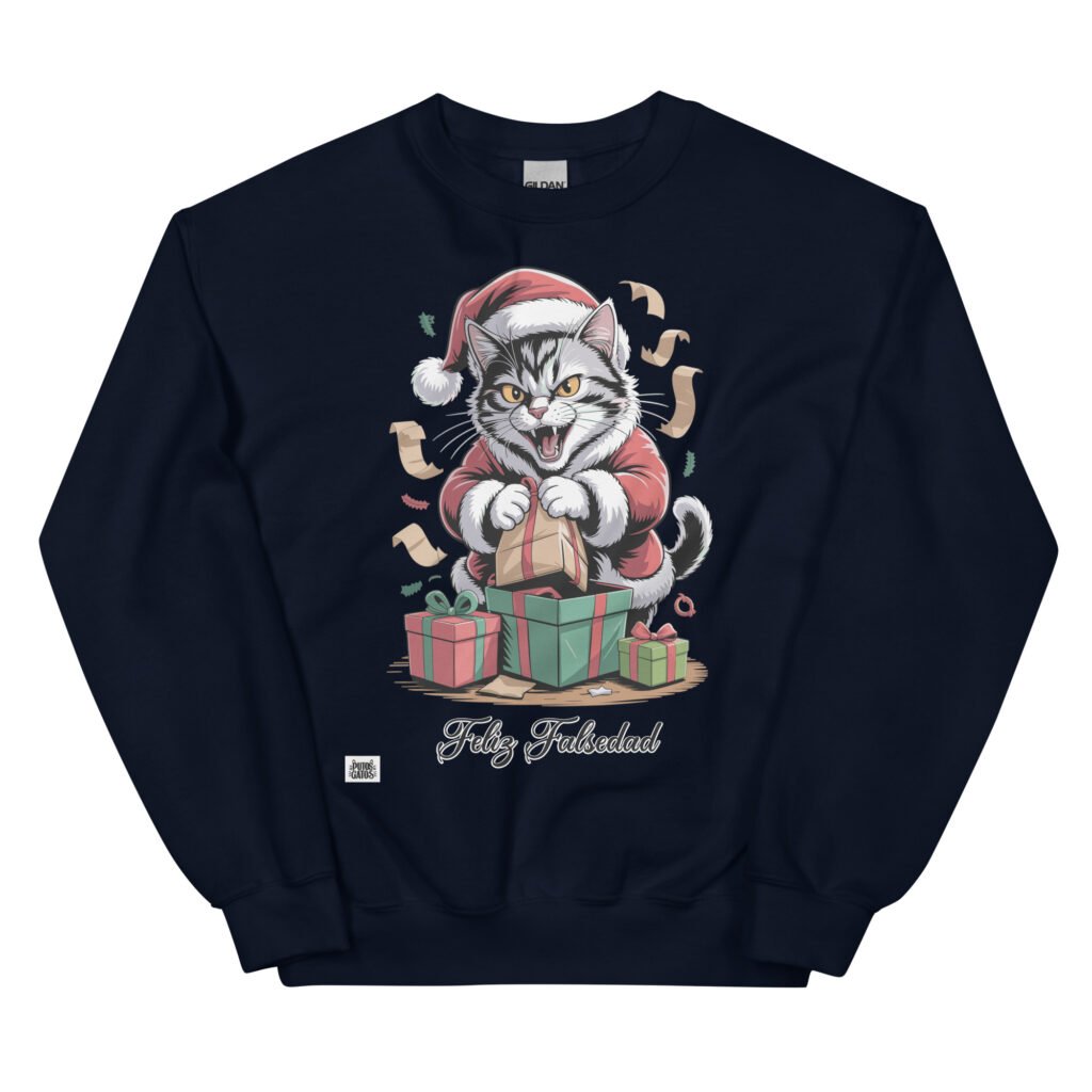 Sudadera Gato Feliz Falsedad