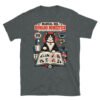 Camiseta de gatos «Guía de convivencia» — diseño MHD-001 de la serie Manual del Humano Doméstico en color Oscuro jaspeado