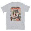 Camiseta de gatos «Ficha técnica del humano» — diseño MHD-002 de la serie Manual del Humano Doméstico en color Gris deportivo