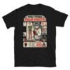 Camiseta de gatos «Ficha técnica del humano» — diseño MHD-002 de la serie Manual del Humano Doméstico en color Negro
