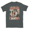 Camiseta de gatos «Ficha técnica del humano» — diseño MHD-002 de la serie Manual del Humano Doméstico en color Oscuro jaspeado