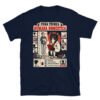 Camiseta de gatos «Ficha técnica de la humana» — diseño MHD-003 de la serie Manual del Humano Doméstico en color Marino