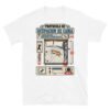 Camiseta de gatos «Protocolo de ocupación de cama» — diseño MHD-005 de la serie Manual del Humano Doméstico en color Blanco