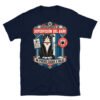 Camiseta de gatos «Supervisión del baño» — diseño MHD-006 de la serie Manual del Humano Doméstico en color Marino