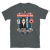 Camiseta de gatos «Supervisión del baño» — diseño MHD-006 de la serie Manual del Humano Doméstico en color Oscuro jaspeado