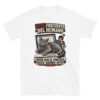 Camiseta de gatos «El portátil ya no es tuyo» — diseño MHD-008 de la serie Manual del Humano Doméstico en color Blanco