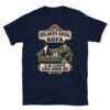 Camiseta de gatos «Reglamento del sofá» — diseño MHD-010 de la serie Manual del Humano Doméstico en color Marino