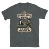 Camiseta de gatos «Reglamento del sofá» — diseño MHD-010 de la serie Manual del Humano Doméstico en color Oscuro jaspeado