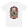 Camiseta de gatos «Toda puerta cerrada es una ofensa» — diseño MHD-019 de la serie Manual del Humano Doméstico en color Blanco