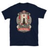 Camiseta de gatos «Toda puerta cerrada es una ofensa» — diseño MHD-019 de la serie Manual del Humano Doméstico en color Marino