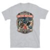 Camiseta de gatos «Programa de control nocturno» — diseño MHD-020 de la serie Manual del Humano Doméstico en color Gris deportivo